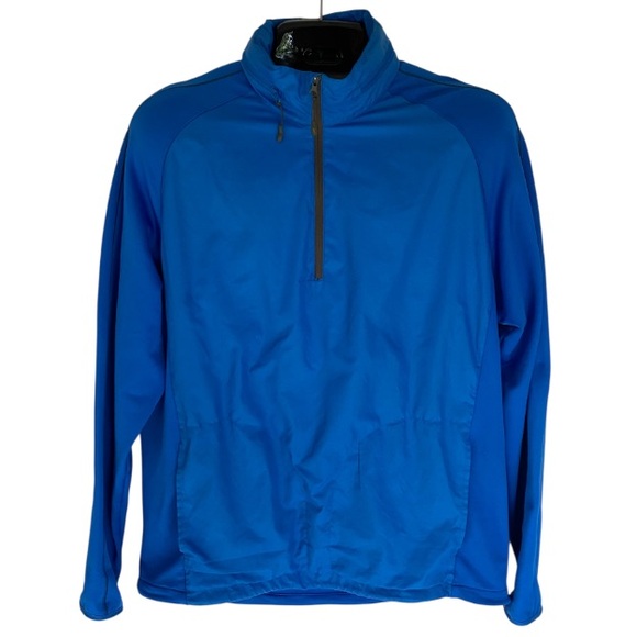 Nike Golf Blue Windbreaker 1/4 Zip Hidden Hood Men’s L - Picture 3 of 8